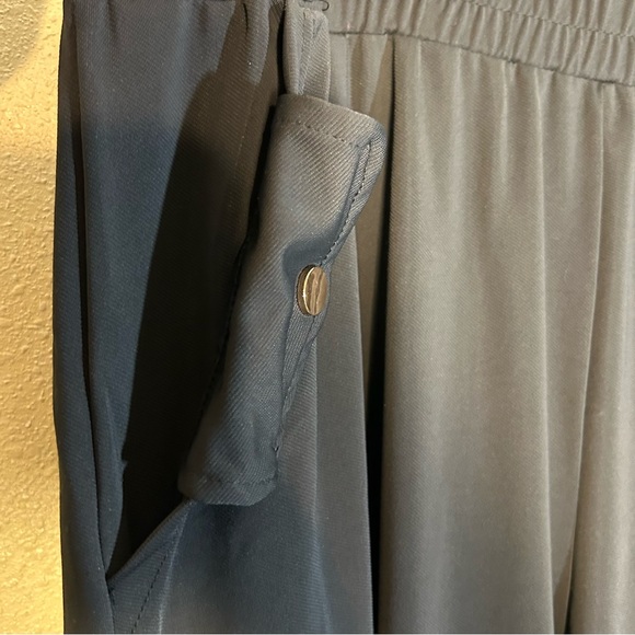 Maxe Collection Pants Black Plus Size 2X Elastic Waist Pockets Wide Leg Career - Picture 7 of 15